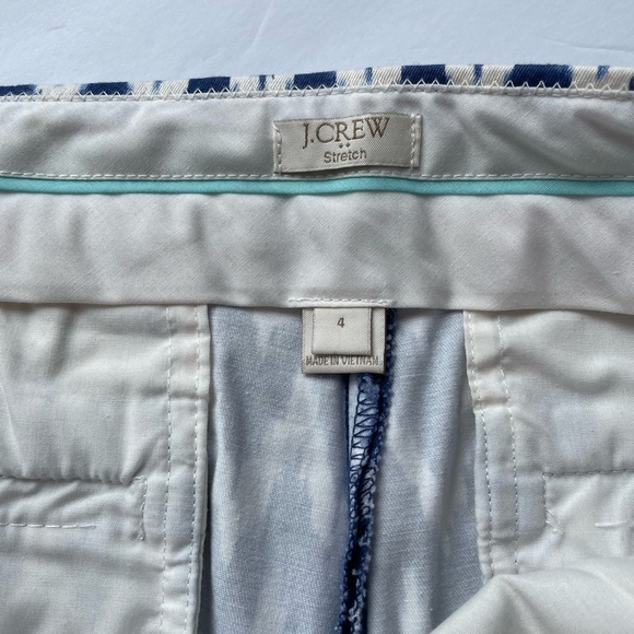 J. Crew Shorts Chevron Ikat Stretch Chino Style 37569 Size 4 - Picture 4 of 8